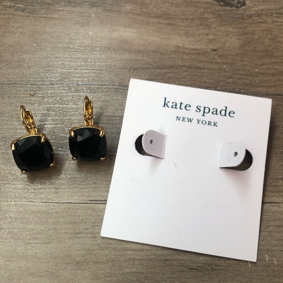 New Kate Spade Small Square Leverbacks earrings